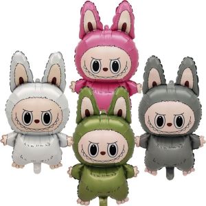 Cute Labubu Themed Balloon Set Kids Adult Birthday Party Decorations Baby Shower Christmas Gifts Wedding Home Decorations
