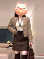Korean Style Fashionable Knitwear Cardigan Sweater And Mini Skirt Two-Piece Set Women Spring Season Long Sleeve round Neck Polyester Spandex. 