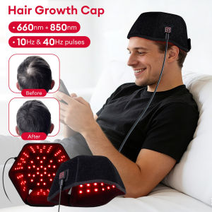 Foreverlily | 650nm+850nm Red Light Infrared Hair Growth Cap Hair Loss Treatment Hat Hair Regrowth Care Anti Hair Loss Restore Hair Thickness