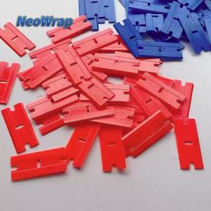 NeoWrap Double Edged Plastic Blades Safe Scraper Razor Blades for Removing Decals Stickers Adhesive from Car Glass 100-300pcs
