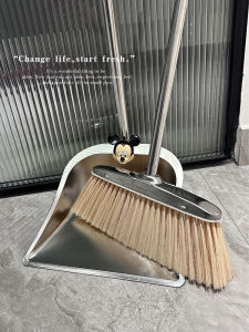 Stainless Steel Broom And Dustpan Set Thickened Living Room Garbage Shovel Dormitory Good Things Household Cleaning Tools