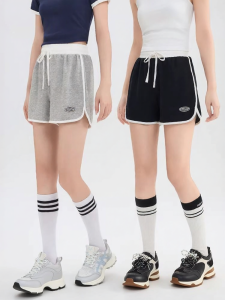 SANFU | Sporty Shorts for Petite High Waist Black