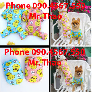 Quần áo Thú Cưng Mùa Hè Vịt Nhỏ Màu Vàng cho Chó Mèo Quần áo Mỏng cho Thú Cưng Thoáng Khí Mềm Mại Thoải Mái Thời Trang