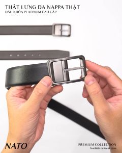 Thắt Lưng Nam Nato TAIGA Khóa Lỗ Kim Da Bò Thật Dây Nịt Cao Cấp Đen Nâu Bền Đẹp Công Sở Sang Trọng Đi Học Đi Làm Bản Nhỏ