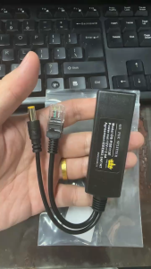 ALLAN 48V POE Splitter 12V2A IEEE802.3AF/AT DC 5.5*2.5mm Plug for IP Camera Smart Home 1000Mbps Ethernet Output Pilot Lamp PoE In