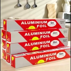 IMUTO Aluminum Foil Jumbo Thickened Roll 12" x 300 Meters Food Grade Foil Extra Thick With Built-in Foil Cutter Heat-Resistant Kitchen Foil