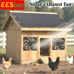 6-inch Solar Ventilator 15W-25W Is Suitable for Quiet Energy-saving and Environmental Protection in Henhouses and Kennels EESBAO