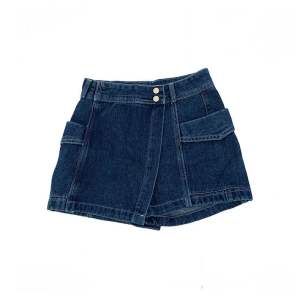 [Beevalue] Celana Skort Rok Jeans Pendek Wanita Highwaist Side Pocket Bahan Premium | Skort Jeans Cargo Street Wear Korean Style (BV609)