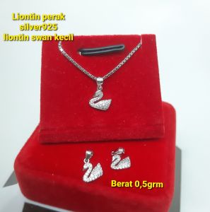 Liontin angsa/swan perak silver 925 liontin angsa kecil LT21R