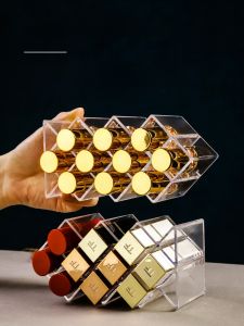 Hộp Đựng Son Môi Nhiều Ngăn QIOEROUL Trong Suốt Để Bàn Trang Điểm Làm Đẹp Cho Ký Túc Xá Đồ Dùng Gia Đình Đồ Dùng Sinh Hoạt Cá Nhân