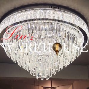 Lampu plafon MODERN CRYSTAL RING 80 CM 3 COLOUR LED ceiling lamp