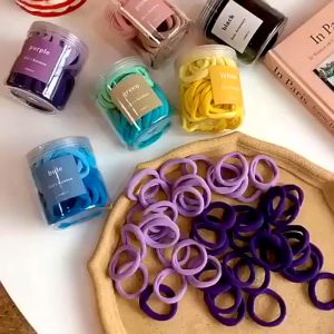 50pcs High Elastic Colorful Rubber Band Korean Style Colorful Hair Ties Women Fashion Accessories