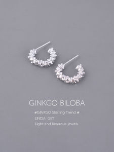 925 Sterling Silver Ear Cuff Womens Fashion Minimalist Design Cold Tone Trendy Jewelry Ear Studs Korean Style Accessories