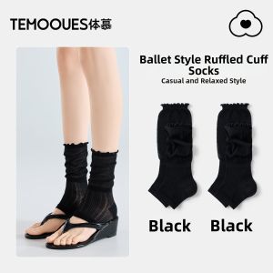 Miu Style Ballet-Inspired Ears Design Socks Mid-Calf Cotton