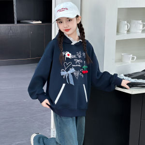 MPW | Girls Hoodie Spring Autumn Fashionable Korean Style Printed Jacket Long Sleeve Sweatshirt With Hat Childrens Clothing