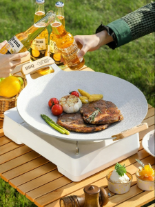 XIANGYOUYOU | Outdoor Camping Grill Pan Stone Griddle Home BBQ Pan Korean BBQ Pan