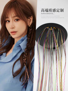 European Hip Hop Dreadlocks Twist Braid Embellished Shiny Hair Rope Color Ribbon Hair Tie Colorful Ropes Cool Personality Hair Rope