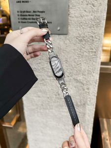 Onebag Personality Chain Xiaomi Bracelet 9/8 Wrist Strap I Xiaomi 6/7 Leather NFC Fashion Metal Strap for Girls