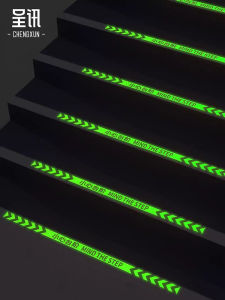 Outdoor Staircase Warning Decal Slip Resistant Marker Tape Night Glow Caution Wet Floor Reflective Anti Slip Strip Guideline Sign