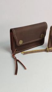 Dompet Kartu Kulit Aslii Crazy Horse - Dompet Mini Retro Kulit Aslii
