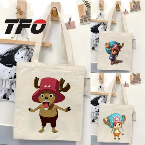 TFO Tote Bag One Piece the Straw Hat Pirates Monkey D. Luffy Versatile Ideal for College School