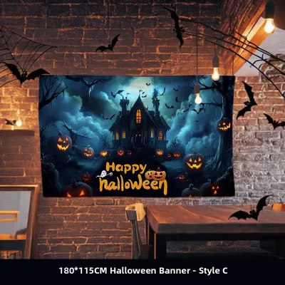 SHICAI | Halloween Horror Atmosphere Background Wall Hanging Cloth
