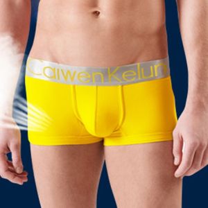 กางเกงบ็อกเซอร์ชายเอวกลางทรงสามเหลี่ยมผ้าฝ้ายแท้โมดอลสีเหลืองสำหรับผู้ชาย กางเกงบ็อกเซอร์ทรงสามเหลี่ยมสำหรับผู้ชาย สีสันสดใส เอวกลาง คอลเลกชั่นฤดูใบไม้ผลิ 2016