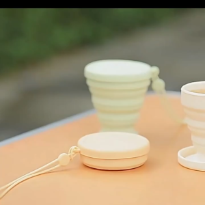 Portable Folding Drinking Cup/Heat Resistant Silicone Drinking Mug/Collapsible Mouthwash Cup/Outdoor Travel Cup