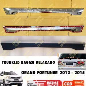 Trunk Lid Grand Fortuner 2012 2015 List Bagasi Belakang Chrome Hitam
