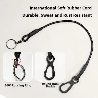 Elastic Sweat-Resistant Referee Whistle Lanyard Short