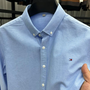 High-End Pure Cotton Oxford Cloth Mens Long Sleeve Casual Shirt Summer Large Size Half Sleeve Mens Fashion Ethnic Clothing