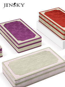 Palace Style Jewelry Box with Lid Jewelry Tray Display Plate Gem Jade Display Storage Box Ring Bracelet Display