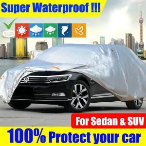【Upgrade Version】Universal Half car cover Aluminum film version&Oxford style car cover for suv waterproof sun protection