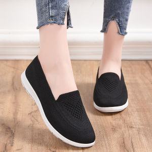 Hot Seller Breathable Lightweight Jogger Shoes For Women Low Cut Leisure Rubber Shoes Slip On Comfortable Walking Shoes For Lady