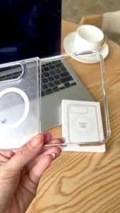 Ốp Lưng iPhone Trong Suốt Bằng Acrylic Thiết Kế Gập Đôi Tích Hợp Nam Châm Magsafe Bảo Vệ Camera Toàn Diện Vỏ Mềm Chống Xước Chống Sốc