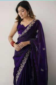 New Trending A beautiful Tissue Silk saree [pre order 7days]