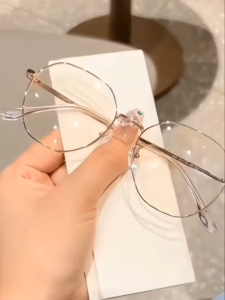 Prescription Glasses Anti Blue Light Fashionable Square Eyewear HD Lens 0°-400°Female Cermin Mata Myopia