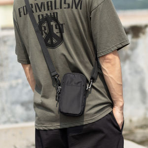 Mobile Phone Bag Mens Bag Small Shoulder Bag Mens Belt Bag Crossbody Trendy Brand Shoulder Bag Multi-Functional Mini Hanging Bag Lightweight Backpack