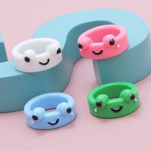 4 Colors Cute Frog Ring Cartoon Resin Ring
