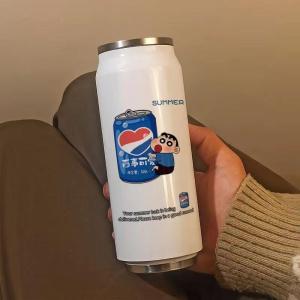 DIHUANTUO | Student Portable Insulated Cola Bottle Style 316 Stainless Steel Mug With Straw