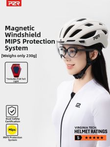 P2R | MIPS Safety Helmet with Changing Color Magnetic Goggles Bicycle
