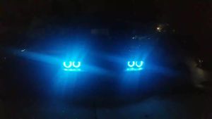For Dodge Challenger Bluetooth APP Ultra Bright Multi Color RGBW LED Angel Eyes Kit Halo Rings DRL Boards 2015-2023