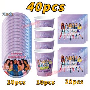 Hasbro | Kpop Girl Birthday Party Decoration K-Katseye Plates Cups Napkins Balloon for Baby Shower Event Supplies Party Favors Fans Gifts