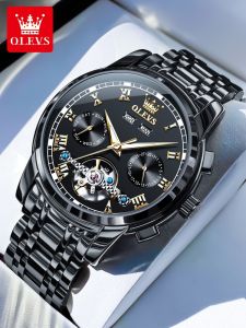 OLEVS | Đồng Hồ Nam Cơ Khí Tự Động Lộ Cơ Samurai Công Nghệ Chống Nước