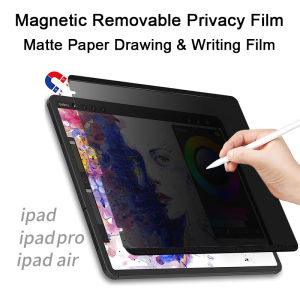 Detachable Magnetic Privacy Screen Protector for iPad Air 13 11 2025 Pro 13 11 12.9 iPad Air 11 5th Air 4th iPad 10.9 10.2 10th 9th 8th 7th Gen iPad mini 7 6th Drawing Film