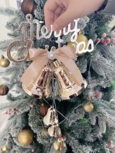 1Pcs Bell Christmas Jingle Bell Pendant Decorations For Christmas Tree Santa Claus Bells Hanging Pendant Xmas Gift Home Xmas New Year Party Christmas Ornaments