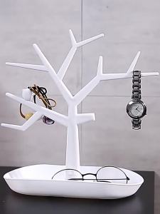 Creative Tree Shaped Jewelry Display Rack Desktop Key Holder Earrings Rings Watches Multifunctional Storage Hanging Rack