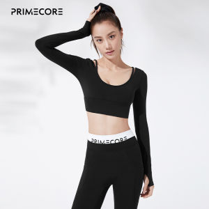 Primecore P.C Lift U-neck Sleeveless Crop Top Womens T-shirt Thin Strap Long Sleeve Yoga Fitness Sportswear Nylon Summer