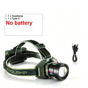 990000000LM Super Bright LED Headlamp USB Rechargeable Zoomable Head Torch 6000M Long Shot for Camping Fishing Hunting Outdoor