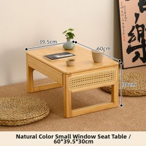 ZHUTING | Multi-purpose Bamboo Woven Window Table with Drawer